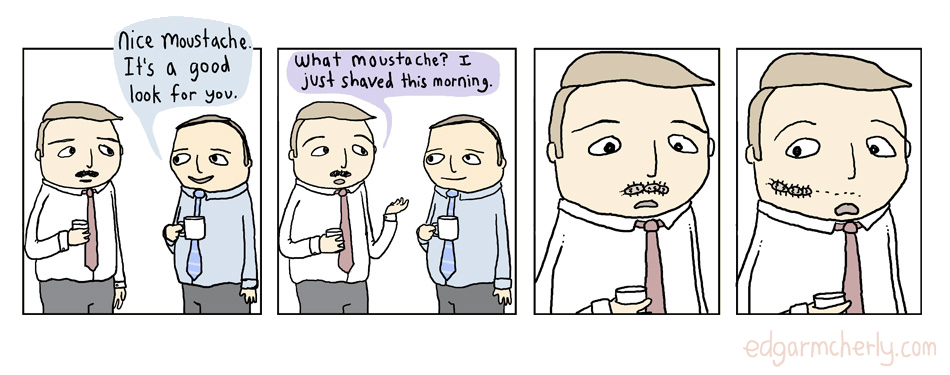 nice moustache comic