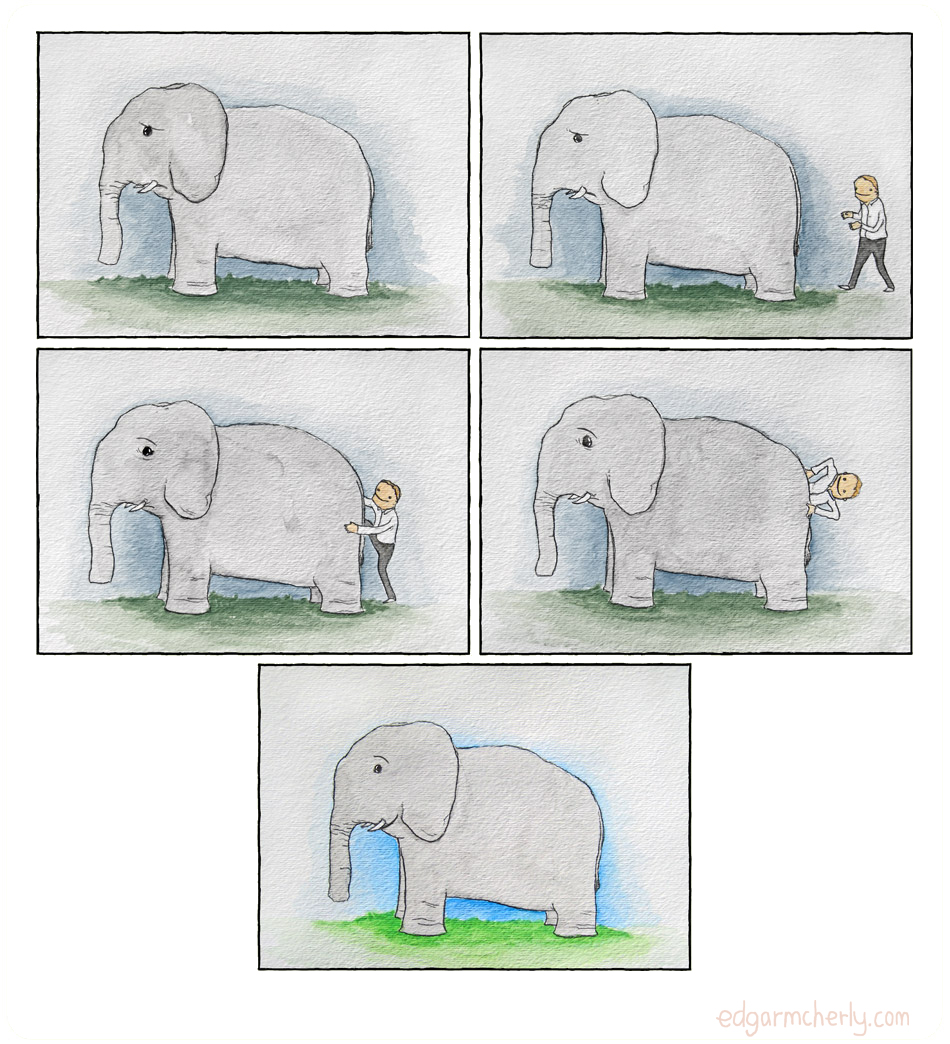 unhappy elephant comic