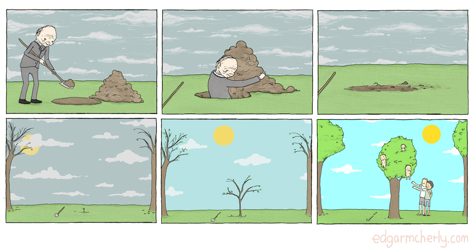 Where old people go comic